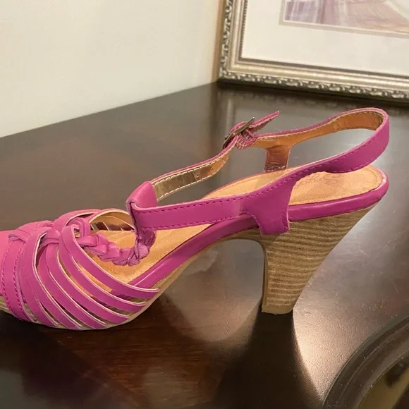 Seychelles leather platform sandals 7 1/2 Like New worn once - Picture 4 of 11